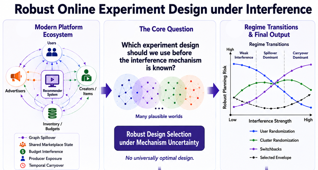 Robust online experiment design under interference overview