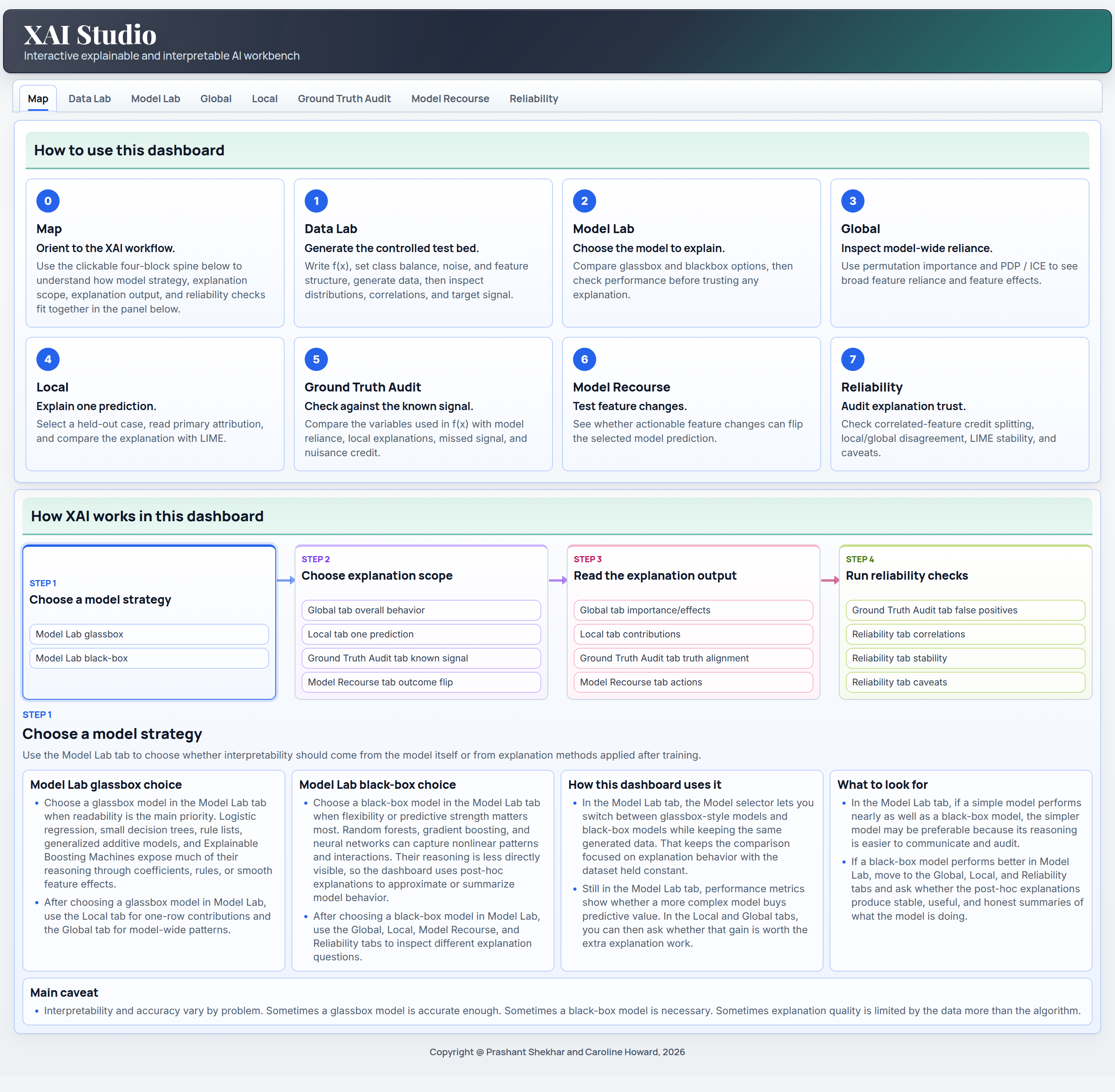 XAI Studio dashboard screenshot
